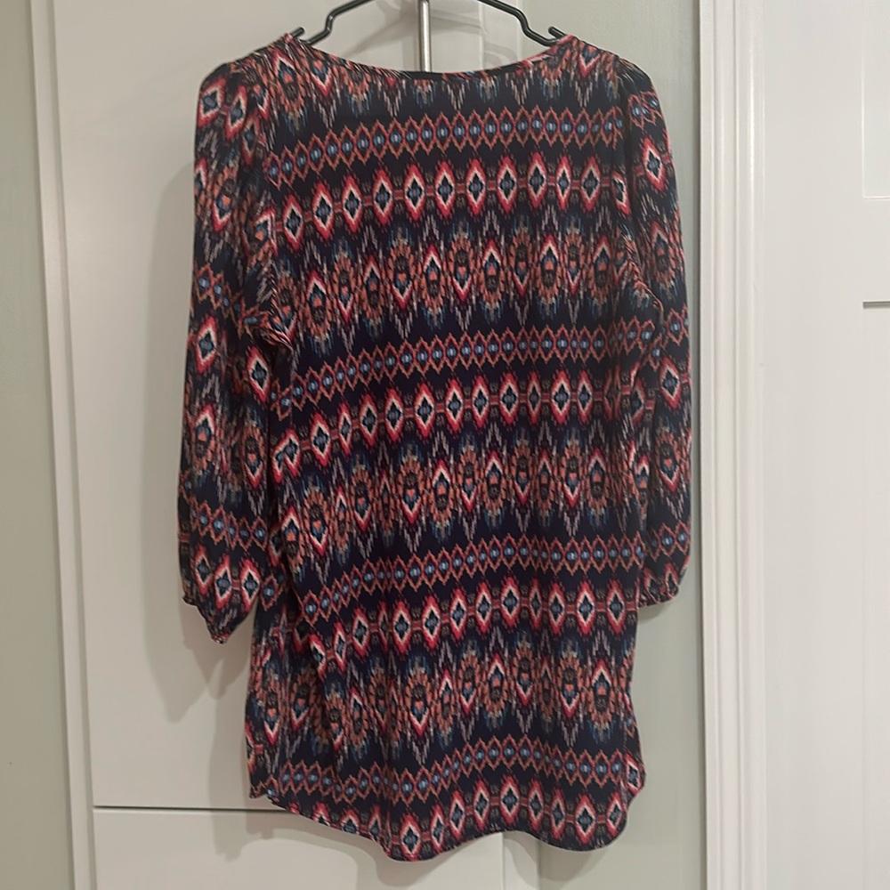 Patterned Women's Blouse - Multicolor - Picture 3 of 3